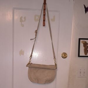 Mark & Graham | Classic Beige Crossbody Bag (Has Stains)